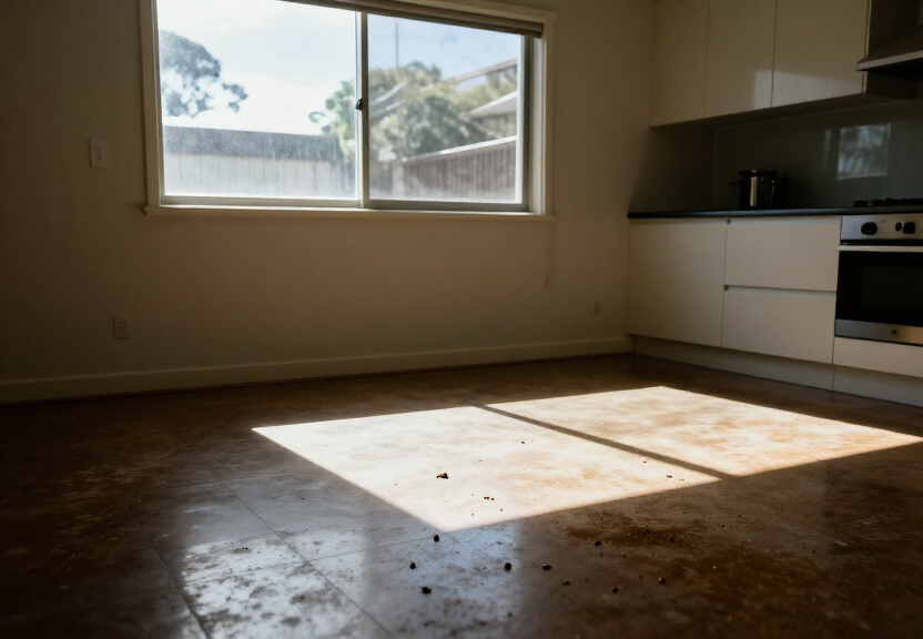 Cockroach infestation in a Connells Point kitchen before treatment